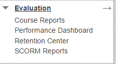 Course Reports Tab